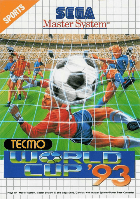 Tecmo World Cup 93 box art for Sega Master System